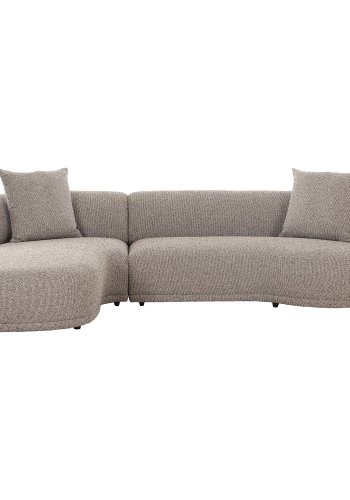 HOUSE NORDIC Kingston Sofa - Sofa med 2 puter, venstrevendt, brun, HN1299