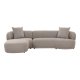HOUSE NORDIC Kingston Sofa - Sofa med 2 puter, venstrevendt, brun, HN1299