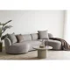 HOUSE NORDIC Kingston Sofa - Sofa med 2 puter, hyrevendt, brun, HN1299