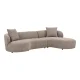 HOUSE NORDIC Kingston Sofa - Sofa med 2 puter, hyrevendt, brun, HN1299