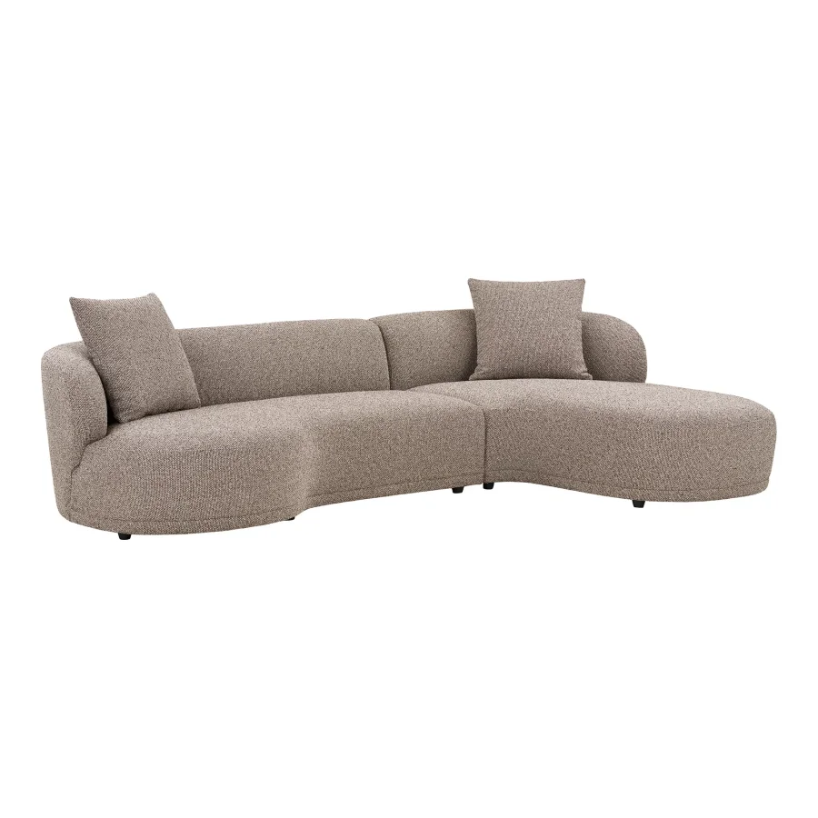 HOUSE NORDIC Kingston Sofa - Sofa med 2 puter, hyrevendt, brun, HN1299