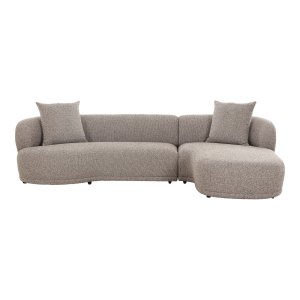HOUSE NORDIC Kingston Soffa - Soffa med 2 kuddar, hgervnd, brun, HN1299