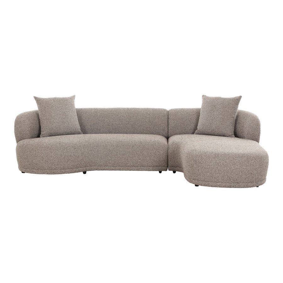 HOUSE NORDIC Kingston Sofa - Sofa med 2 puter, hyrevendt, brun, HN1299