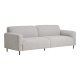 HOUSE NORDIC Salvador 3-seters sofa - lysegrtt bouclé polyesterstoff og svart stl