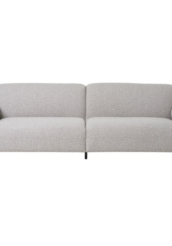 HOUSE NORDIC Salvador 3-seters sofa - lysegrtt bouclé polyesterstoff og svart stl