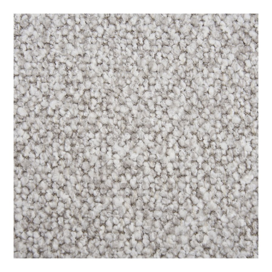 HOUSE NORDIC Salvador loungesofa, med hyre sjeselong - lys grtt bouclé polyesterstoff og svart