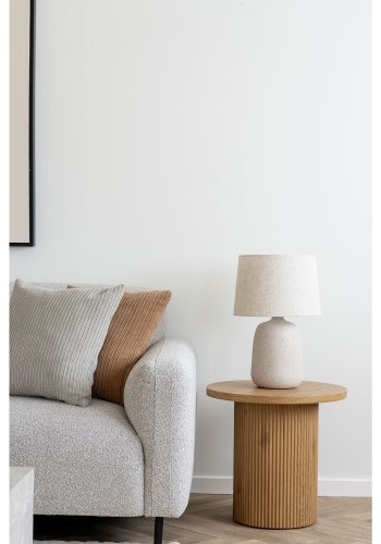 HOUSE NORDIC Salvador loungesofa, med venstre sjeselong - lys grtt bouclé polyesterstoff og svart