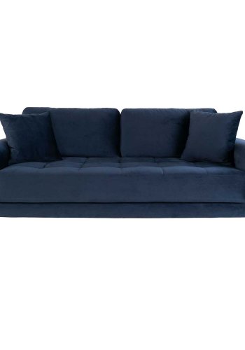 HOUSE NORDIC Lido 2,5-manns sofa - mrkebl velour og naturlig tre