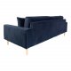 HOUSE NORDIC Lido 3-manns sofa - mrkebl velour og naturlig tre