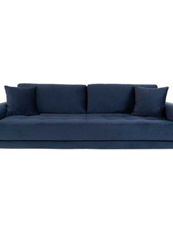 HOUSE NORDIC Lido 3-manns sofa - mrkebl velour og naturlig tre