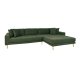HOUSE NORDIC Lido lounge sofa, hyre sjeselong, m. 4 puter - olivengrnn polyester og eik