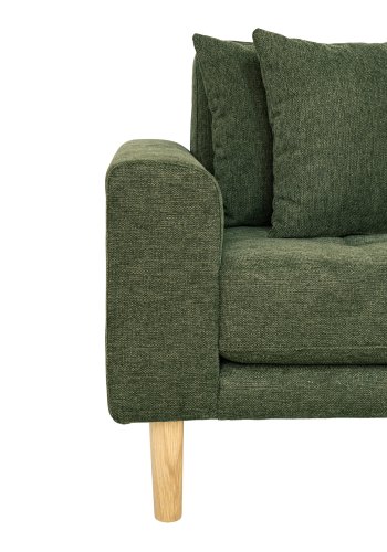 HOUSE NORDIC Lido lounge sofa, hyre sjeselong, m. 4 puter - olivengrnn polyester og eik