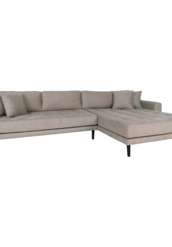 HOUSE NORDIC Lido lounge sofa, hyre sjeselong, m. 4 puter - stein polyester og sort tre