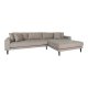 HOUSE NORDIC Lido lounge sofa, hyre sjeselong, m. 4 puter - stein polyester og sort tre