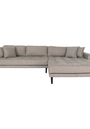 HOUSE NORDIC Lido lounge sofa, hyre sjeselong, m. 4 puter - stein polyester og sort tre