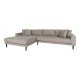 HOUSE NORDIC Lido lounge sofa, venstre sjeselong, m. 4 puter - stein polyester og sort tre