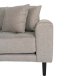 HOUSE NORDIC Lido lounge sofa, venstre sjeselong, m. 4 puter - stein polyester og sort tre