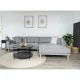 HOUSE NORDIC Lido lounge sofa, hyre sjeselong, m. 4 puter - lys gr polyester og naturlig bk