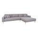 HOUSE NORDIC Lido lounge sofa, hyre sjeselong, m. 4 puter - lys gr polyester og naturlig bk