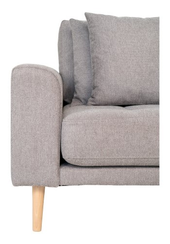 HOUSE NORDIC Lido lounge sofa, hyre sjeselong, m. 4 puter - lys gr polyester og naturlig bk