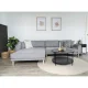 HOUSE NORDIC Lido lounge sofa, venstre sjeselong, m. 4 puter - lys gr polyester og naturlig bk