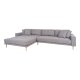 HOUSE NORDIC Lido lounge sofa, venstre sjeselong, m. 4 puter - lys gr polyester og naturlig bk