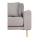 HOUSE NORDIC Lido lounge sofa, venstre sjeselong, m. 4 puter - lys gr polyester og naturlig bk