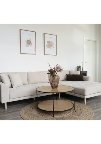 HOUSE NORDIC Lido lounge sofa, hyre sjeselong, m. 4 puter - ekte polyester og naturlig bk