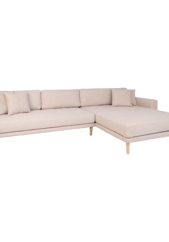 HOUSE NORDIC Lido lounge sofa, hyre sjeselong, m. 4 puter - ekte polyester og naturlig bk