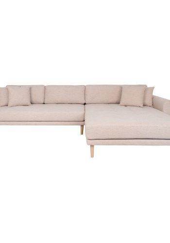 HOUSE NORDIC Lido lounge sofa, hyre sjeselong, m. 4 puter - ekte polyester og naturlig bk