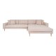 HOUSE NORDIC Lido lounge sofa, hyre sjeselong, m. 4 puter - ekte polyester og naturlig bk