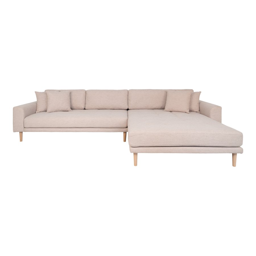 HOUSE NORDIC Lido lounge sofa, hyre sjeselong, m. 4 puter - ekte polyester og naturlig bk
