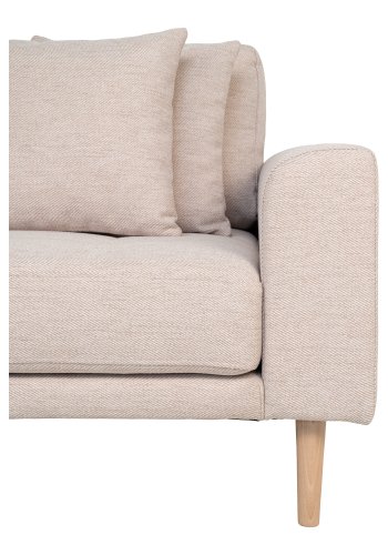 HOUSE NORDIC Lido lounge sofa, venstre sjeselong, m. 4 puter - ekte polyester og naturlig bk
