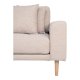 HOUSE NORDIC Lido lounge sofa, venstre sjeselong, m. 4 puter - ekte polyester og naturlig bk