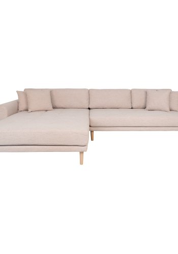 HOUSE NORDIC Lido lounge sofa, venstre sjeselong, m. 4 puter - ekte polyester og naturlig bk