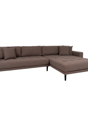 HOUSE NORDIC Lido lounge sofa, hyre sjeselong, m. 4 puter - brun polyester og naturlig bk
