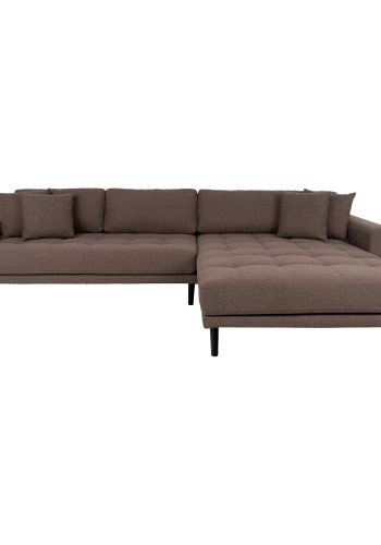 HOUSE NORDIC Lido lounge sofa, hyre sjeselong, m. 4 puter - brun polyester og naturlig bk