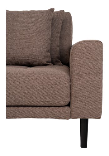 HOUSE NORDIC Lido lounge sofa, venstre sjeselong, m. 4 puter - brun polyester og naturlig bk