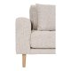 HOUSE NORDIC Lido Lounge Sofa - Lounge Sofa, hyrevendt i beige melange med fire puter og naturlige treben, HN1015
