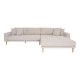 HOUSE NORDIC Lido Lounge Sofa - Lounge Sofa, hyrevendt i beige melange med fire puter og naturlige treben, HN1015