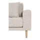 HOUSE NORDIC Lido Lounge Sofa - Lounge Sofa, venstrevendt i beige melange med fire puter og naturlige treben, HN1015