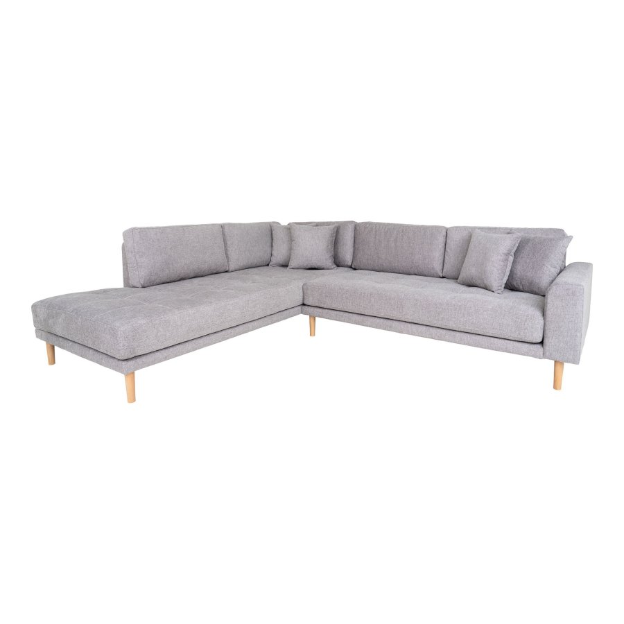 HOUSE NORDIC Lido hjrnesofa med pen ende, venstrevendt i lys gr treben