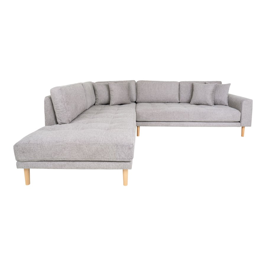 HOUSE NORDIC Lido hjrnesofa med pen ende, venstrevendt i lys gr treben