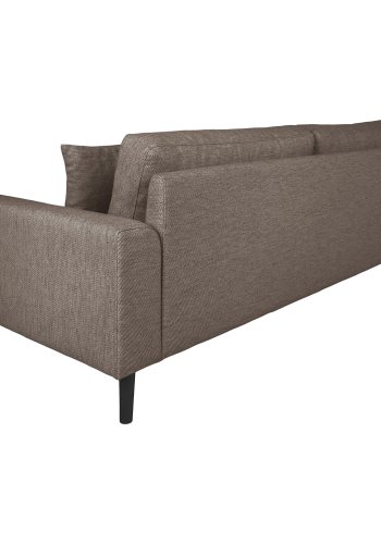 HOUSE NORDIC Lido 3-seters sofa - 3-seters sofa, brun med to puter og svarte treben, HN1055