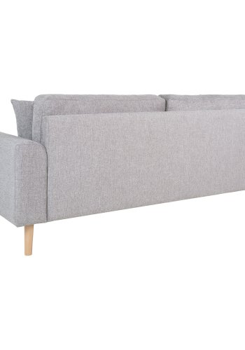 HOUSE NORDIC Lido 2,5-personers sofa - 2,5-personers sofa, lys gr med to puter og naturlige treben, HN1040