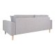 HOUSE NORDIC Lido 2,5-personers sofa - 2,5-personers sofa, lys gr med to puter og naturlige treben, HN1040