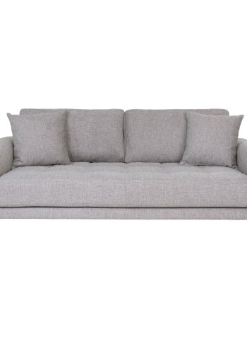 HOUSE NORDIC Lido 2,5-personers sofa - 2,5-personers sofa, lys gr med to puter og naturlige treben, HN1040