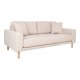HOUSE NORDIC Lido 2,5-personers sofa - 2,5-personers sofa, sand med to puter og naturlige treben, HN1050