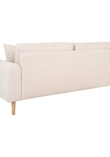 HOUSE NORDIC Lido 2,5-personers sofa - 2,5-personers sofa, sand med to puter og naturlige treben, HN1050