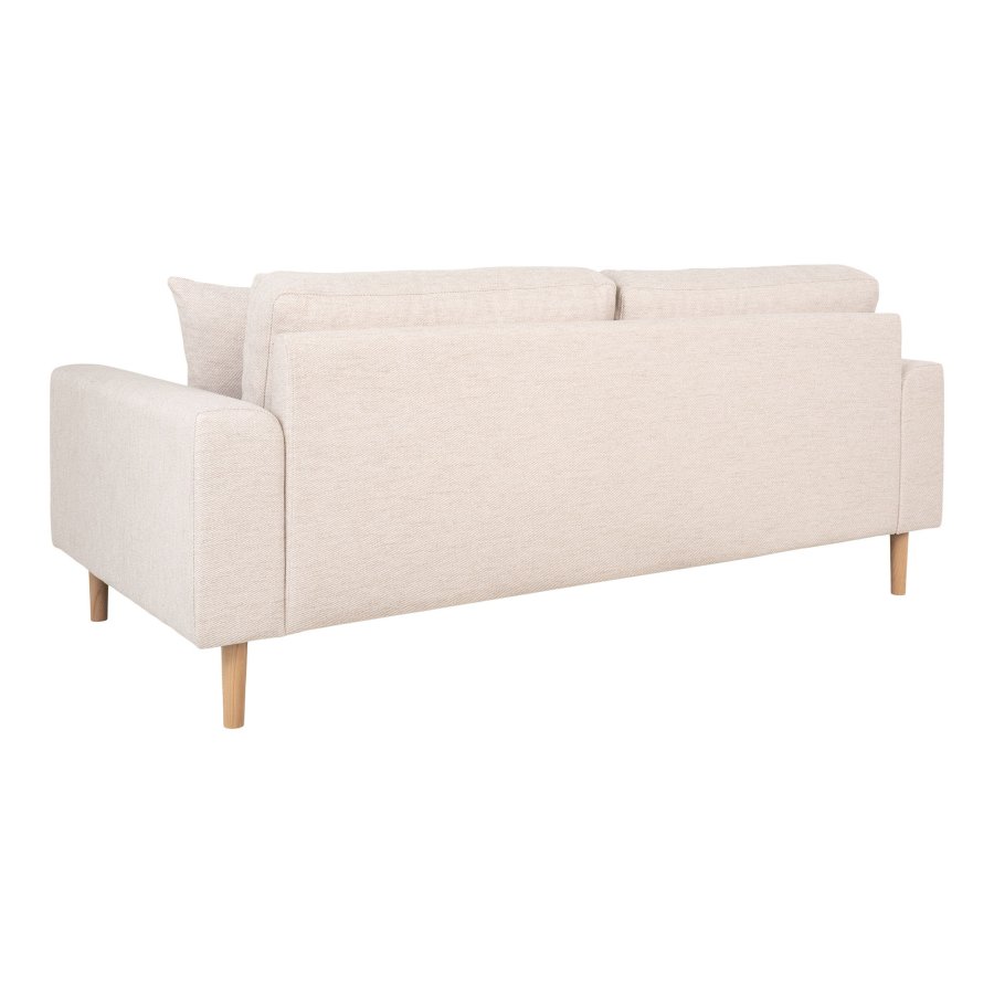 HOUSE NORDIC Lido 2,5-personers sofa - 2,5-personers sofa, sand med to puter og naturlige treben, HN1050
